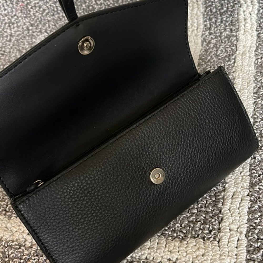 Kate Spade Marti Large Slim Flap Wallet Black - Picture 6 of 16